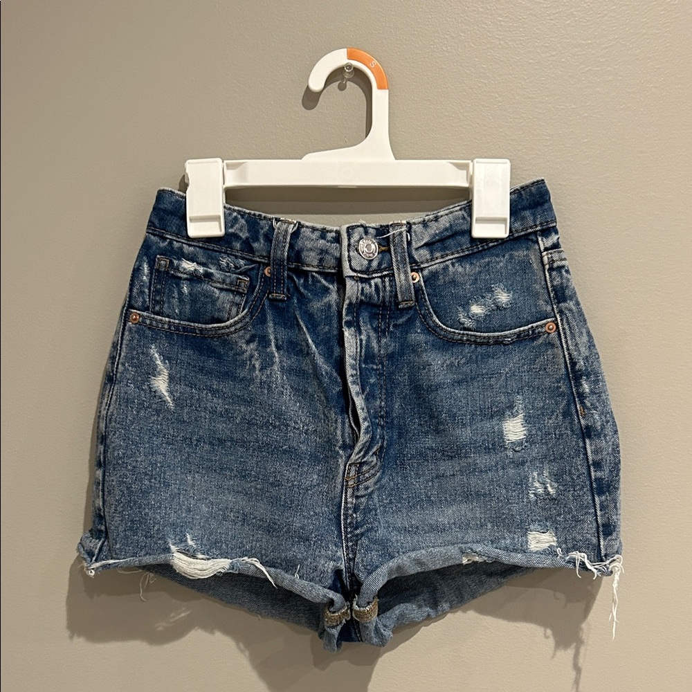 Wild Fable Blue Distressed Jean Shorts